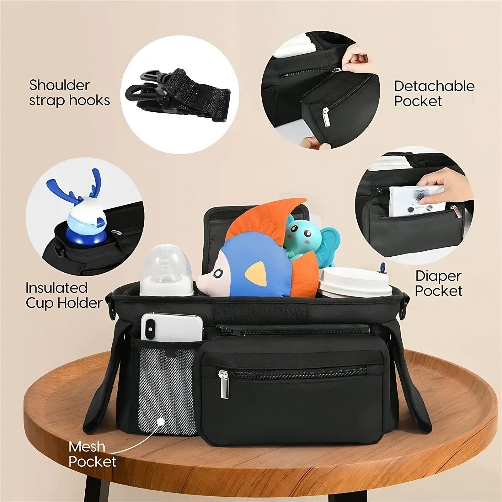Baby Stroller Manager With Non-Slip Strap Baby Stroller Manager With Non-Slip Strap